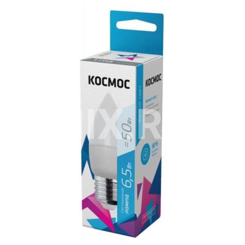 Космос LkecLED6.5wCNE2745 Лампа светодиодная LED 6.5Вт CN 220В Е27 D37х99 4500 белый 480лм Космос (Экономик)
