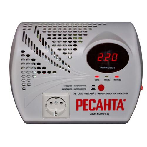 Стабилизатор напряжения 0.5 кВт Ресанта АСН-500 Н/1-Ц