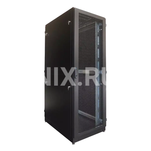 ЦМО Шкаф серверный напольный 42U (800 х 1000) дверь,задние двойные перфорированные,черный (ШТК-М-42.8.10-48АА-9005)