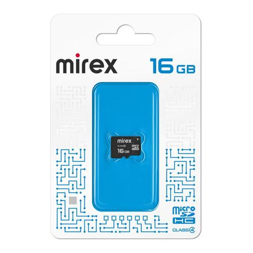 13612-MCROSD16 Флеш карта microSD 16GB Mirex microSDHC Class 4
