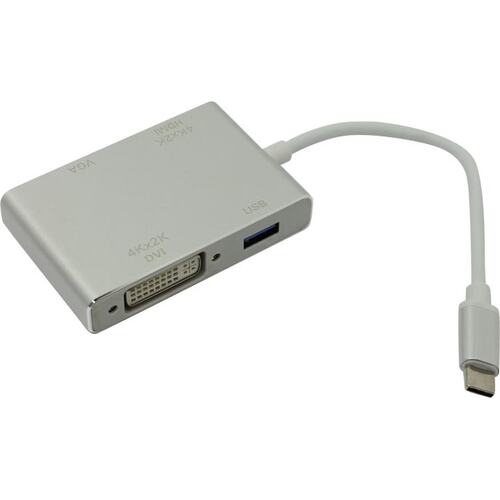 Док-станция USB Type C -> HDMI/VGA/DVI + USB Type A USB Type-C to HDMI + DVI + VGA + USB3.0