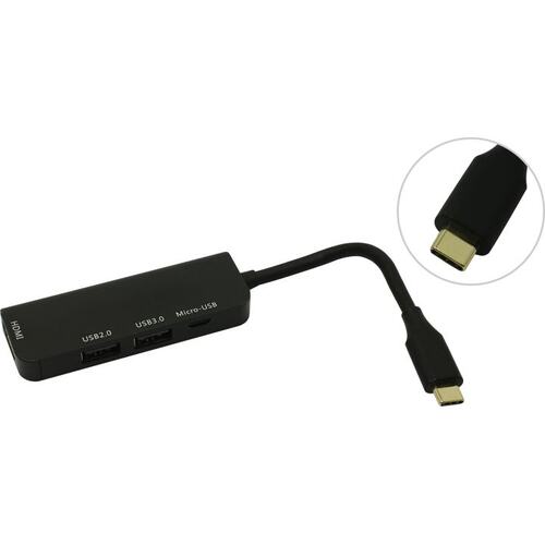 Док-станция USB Type C -> HDMI + USB Type A + USB micro B USB-C -> HDMI (F) + USB 3.0 + USB 2.0 + USB micro B 2.0 port