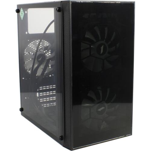 Minitower 1STPLAYER FIREBASE X1 <X1-BK-3F1> Black MicroATX без БП