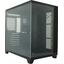 Корпус Miditower 1STPLAYER MEGAVIEW MV8-TP Black ATX без БП с окном, вид основной