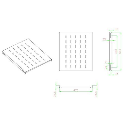 Полка перфорированная 5bites CS226-800B