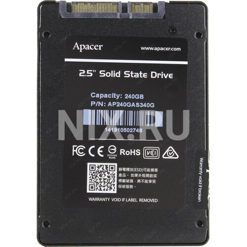 Explanation Etna property SSD Apacer AS340 Panther 240 Гб AP240GAS340G-1 SATA — купить, цена и характеристики, отзывы Explanation Etna property SSD Apacer AS340 Panther 240 Гб AP240GAS340G-1 SATA — купить, цена и характеристики, отзывы