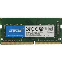 Модуль памяти Crucial SO-DIMM DDR4 DIMM 8 Гб PC4-19200 1 шт. (CT8G4SFS824A)