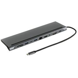 KS-is <KS-474> Кабель-адаптер USB-C -> HDMI(F)+VGA(F)+audio+LAN+CR+2xUSB3.0+2xUSB-C port