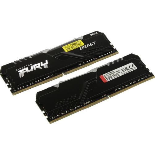 Модуль памяти Kingston FURY Beast RGB DDR4 DIMM 8 Гб PC4-21300 2 шт. (KF426C16BBAK2 / 16) Black