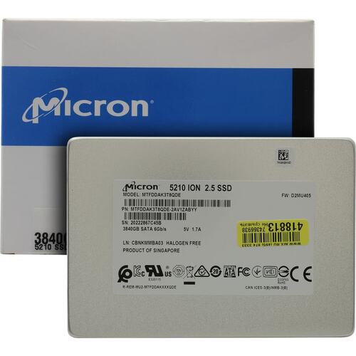 SSD Micron 5210 ION 3.84 Тб MTFDDAK3T8QDE SATA