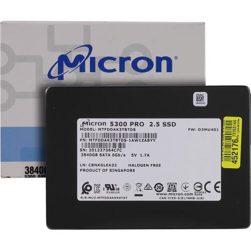 SSD Micron 5300 PRO 3.84 Тб MTFDDAK3T8TDS SATA