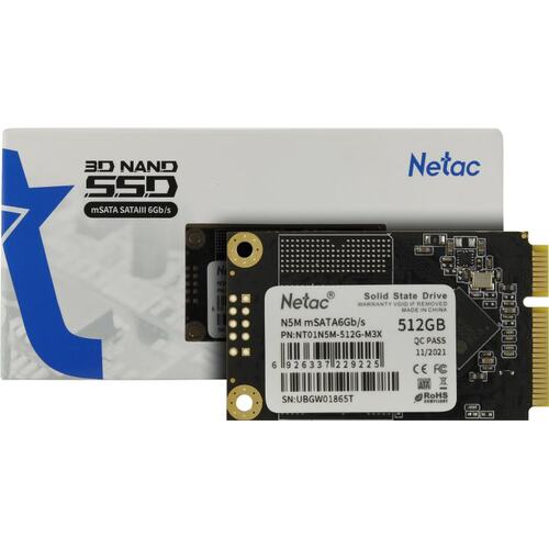 SSD Netac N5M 512 Гб NT01N5M-512G-M3X mSATA