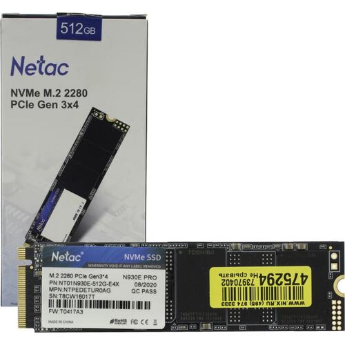 SSD Netac N930E Pro 512 Гб NT01N930E-512G-E4X M.2 PCI-E