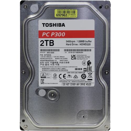 Жесткий диск Toshiba P300 Desktop PC Hard Drive 2 Тб HDWD220YZSTA SATA