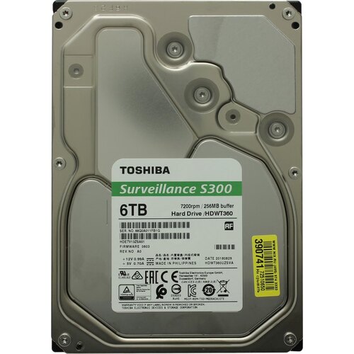 Жесткий диск Toshiba Surveillance S300 Pro 6 Тб HDWT360UZSVA SATA