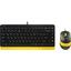 Комплект клавиатура + мышь A4Tech FSTyler F1110 Bumblebee, вид сверху