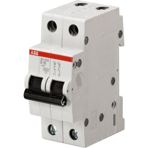 ABB 2CDS242001R0064 Выключатель автоматический двухполюсный 6А С SH202L 4.5кА (SH202L C6) (2CDS242001R0064)