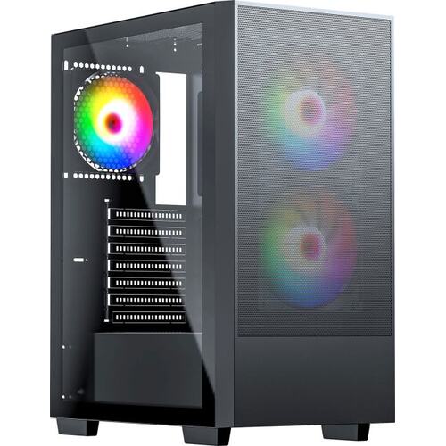 AH-TC6GA-0000 Корпус ACD Citadel 106 ATX, Black, USB3.0*1, USB*2+HD audio ,1*12cm ARGB rear+2*14cm ARGB front ,TG