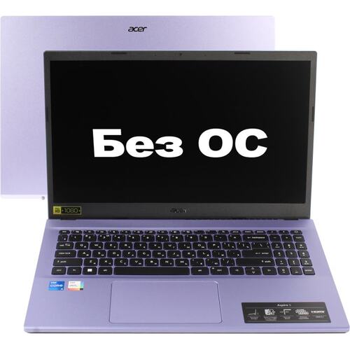 Ноутбук Acer Aspire 3 A315-59-54T4 <NX.K9XER.004> (Intel Core i5 1235U, 8 ГБ, 512 Гб SSD, WiFi, Bluetooth, noOS, 15")