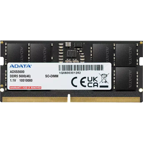 Модуль памяти ADATA <AD5S560016G-S> SO-DIMM DDR5 1x 16 Гб <PC5-44800>