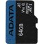 Карта памяти ADATA Premier AUSDX64GUICL10A1-R microSDXC A1, V10, UHS-I Class 1 (U1), Class 10 64 ГБ, вид сверху