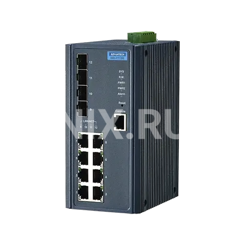 Advantech <EKI-7712E-4F-AE> Управляемый коммутатор (8 x 100 Мбит/с, 4 x SFP)