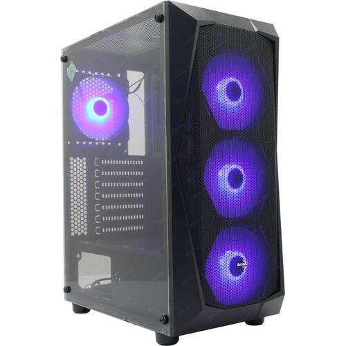 Корпус Miditower AeroCool Falcon-G-BK-V2 ATX без БП с окном