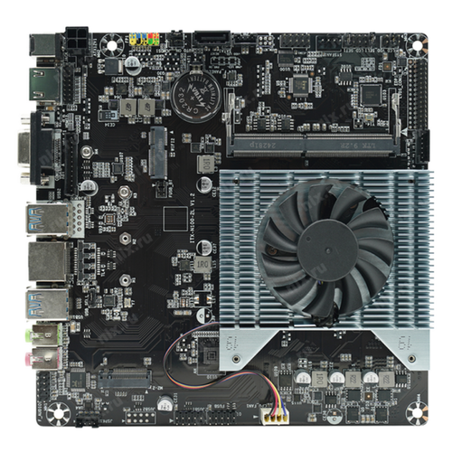 AFOX AFMIN100-1L-V2 (Celeron N100 onboard) (RTL) Dsub+HDMI GbLAN SATA Mini-ITX 2xDDR4 SODIMM