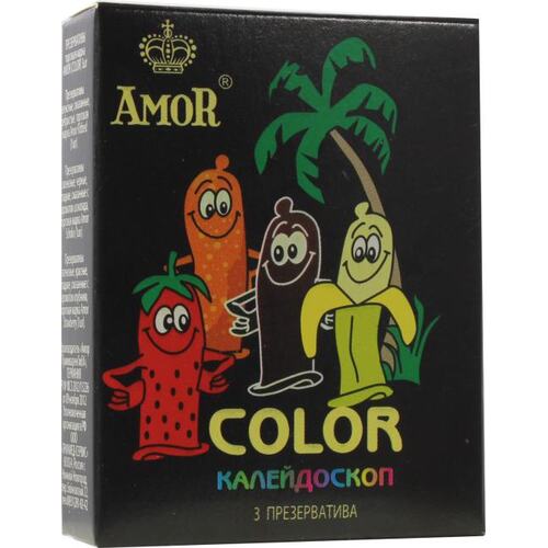 Презервативы Amor Color "Яркая линия" 3 шт