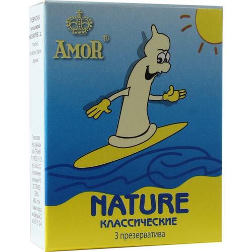 Презервативы Amor Nature "Яркая линия" 3 шт