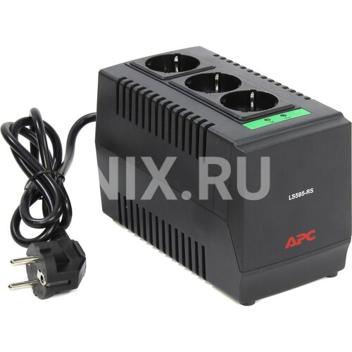 Стабилизатор напряжения 595 ВА APC Line-R LS595-RS 3 розетки евростандарт с заземлением 1 метр
