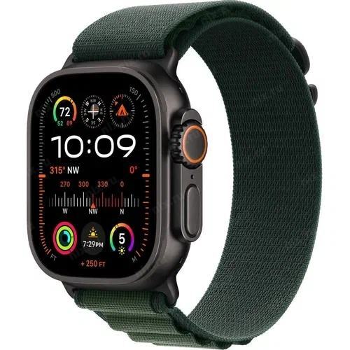 Часы Apple Watch Ultra 2 49mm Black Ti, Dark Green Alp Lp S MX4Q3ZP/A A2986 195949583889 MX4Q3ZP/A
