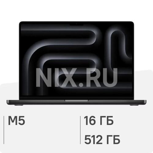 MDE04LL/A Apple MacBook Pro A3434 M5 10 core 16Gb SSD512Gb/10 core GPU 14.2" Liquid Retina XDR (3024x1964) macOS black
