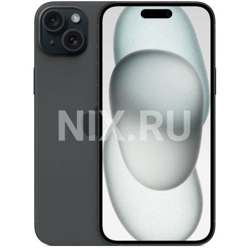 MTXF3CH/A Смартфон Apple A3096 iPhone 15 Plus 256Gb черный моноблок 3G 4G 2Sim 6.7" 1290x2796 iOS 17 48Mpix 802.11 a/b/