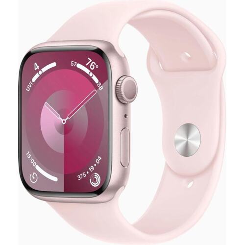 (MR9G3LL/A) Смарт-часы Apple Watch Series 9 A2980 45мм OLED корп.розовый Sport Band рем.светло-розовый разм.брасл.:140-