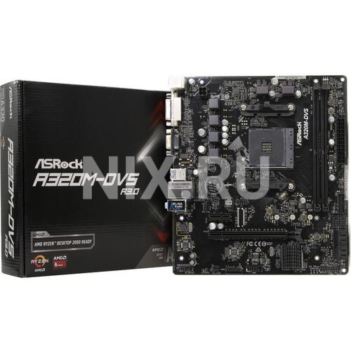 Материнская плата Socket AM4 ASRock A320M-DVS R3.0 2DDR4 MicroATX