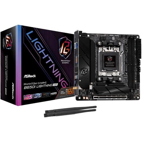 Материнская плата Socket AM5 ASRock B650I LIGHTNING WIFI 2DDR5 Mini-ITX с высокой заглушкой