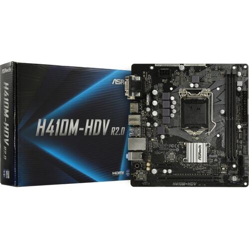 Материнская плата Socket LGA1200 ASRock H410M-HDV R2.0 2DDR4 MicroATX