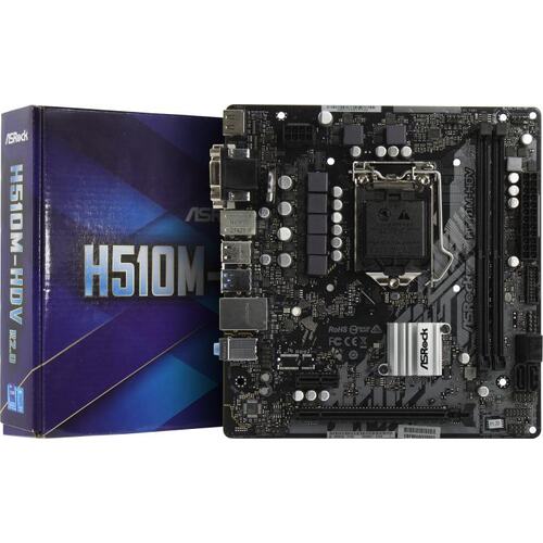 Материнская плата Socket LGA1200 ASRock H510M-HDV R2.0 2DDR4 MicroATX