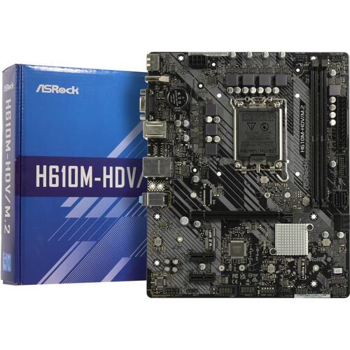 Материнская плата Socket LGA1700 ASRock H610M-HDV/M.2 2DDR4 MicroATX