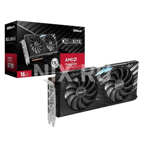 Игровая видеокарта ASRock Challenger RX7800XT CL 16GO RADEON RX 7800 XT 16 Гб GDDR6