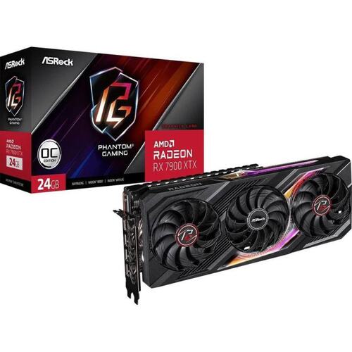 Игровая видеокарта ASRock Phantom RX7900XTX PG 24GO RADEON RX 7900 XTX 24 Гб GDDR6
