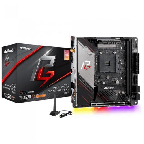 Материнская плата Socket AM4 ASRock X570 PHANTOM GAMING-ITX/TB3 2DDR4 Mini- ITX с высокой заглушкой — купить в городе САРАТОВ