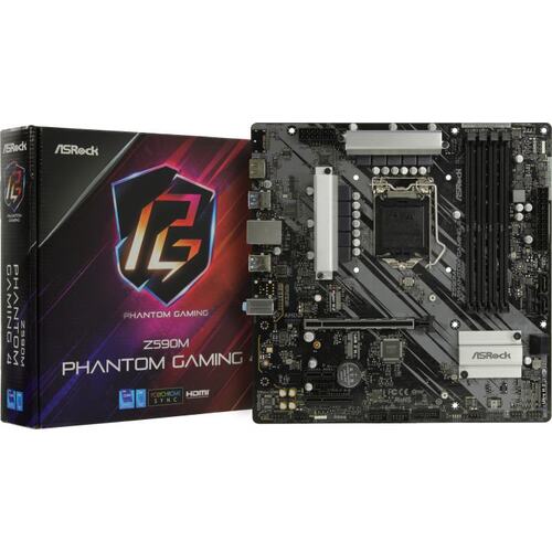 Материнская плата Socket LGA1200 ASRock Z590M PHANTOM GAMING 4 4DDR4 MicroATX