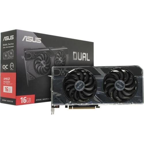 Игровая видеокарта ASUS DUAL DUAL-RX7800XT-O16G RADEON RX 7800 XT OC 16 Гб GDDR6
