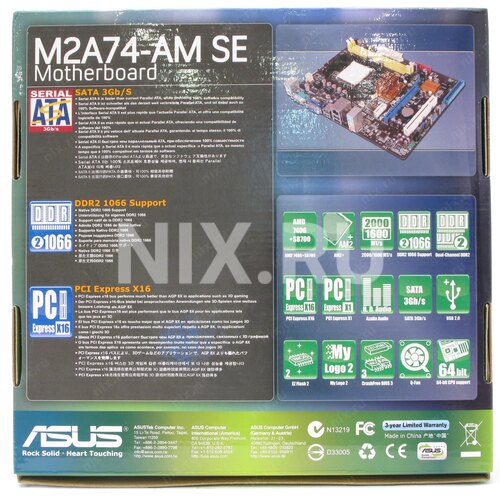 Материнская Плата Socket AM3 ASUS M2A74-AM SE 2DDR2 MicroATX.