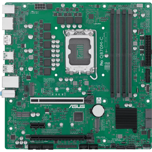 ASUS PRO Q870M-C-CSM, LGA1851, Q870, 4*DDR5, 4*SATA, 2*M.2, 3*USB 3.2, 2*USB 2.0, Type-C, 2*PCIx16, 1*PCIx1, 2*DP+VGA