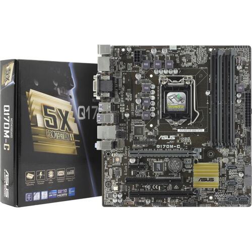 Материнская плата Socket LGA1151 ASUS Q170M-C 4DDR4 MicroATX