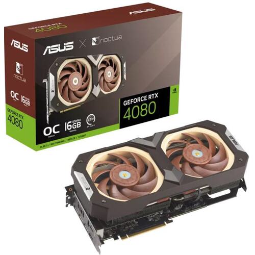 Игровая видеокарта ASUS NOCTUA RTX4080-O16G-NOCTUA GeForce<sup>®</sup> RTX 4080 OC 16 Гб GDDR6X
