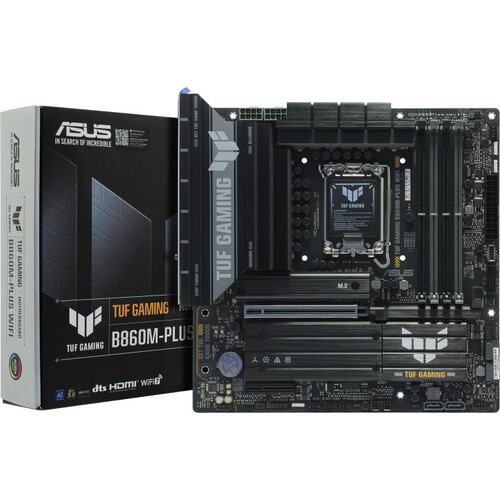 ASUS TUF GAMING B860M-PLUS WIFI (RTL) LGA1851 <B860> PCI-E HDMI+DP 2.5GbLAN+WiFi+BT SATA MicroATX 4DDR5